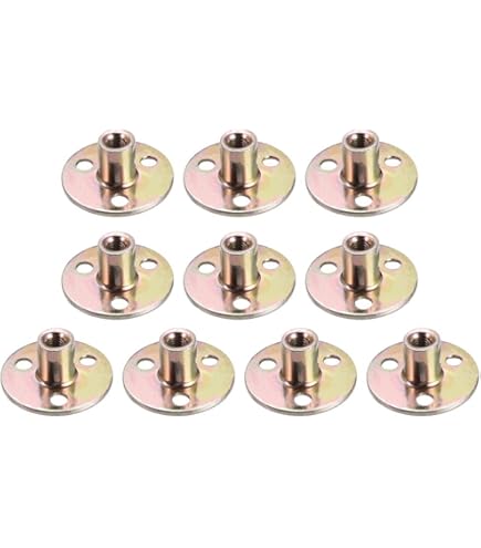 Sourcing Map T-Nut M10 Set - 10 Stück Zapfenloch T-Muttern Aus Kohlenstoffstahl Mit Schrauben
