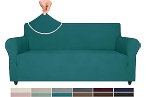 Ystyle Copridivano 3 Posti Con Braccioli, Copri Divano Antigraffio Gatto, Copridivani Elasticizzati, Pesante Inverno Copri Divani, Fodera Divano Antimacchia Lavabile Antiscivolo, Turchese