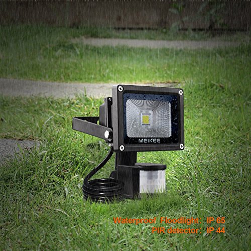 MEIKEE 10W LED Fluter Floodlight Strahler Licht Scheinwerfer Außenstrahler Wandstrahler Schwarz Aluminium IP65 Wasserdicht AC 85 – 265V Tageslichtweiß [Energieklasse A++] - 7