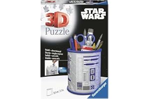 Ravensburger 3D Puzzle 11554 - Utensilo Star Wars R2D2 - pennhållare för Star Wars-fans från 6 år och uppåt, skrivbordsarrang