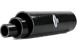 NOVANOX GERMAN ENGINEERING NovaNox® Manguera de silicona 0,25 M ID 13-114 mm manguera de aire de carga *Tamaño a elegir* Diámetro interior: 28 mm de diámetro, color: negro