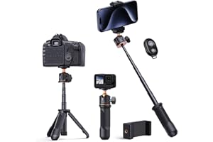 Mini statyw, K&F CONCEPT MS09 Selfie Stick, statyw biurkowy Vlogging z kulą 360°, śruba 1/4" do Sony A1 II A7 IV ZV-1F Canon G7X EOS R5D R6 Mark II DJI OSMO Pocket 3