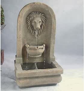 Gartenbrunnen mit Wasserspeier, Polyresin (Kunststein): Amazon.de: Garten