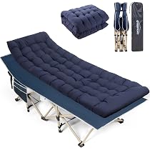 Lit De Camping Pliable Cozykimo - Avec Matelas - Réglable 6 Positions - Portatif - Charge 300kg