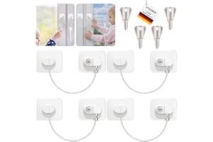 DYDHRER Cerradura de nevera de 4 Uds sin taladrar, cerradura de nevera con 4 llaves, ventana de seguridad para niños, cerraduras de nevera para frigorífico, puertas, armarios, ventanas