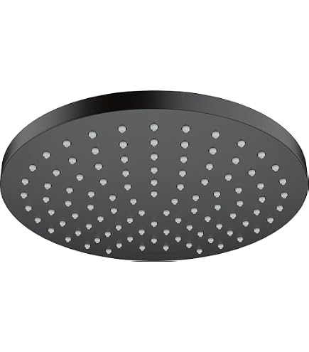 Bras De Douche Mural Hansgrohe 389 Mm Noir Mat - Raccord ½" - Design Moderne Pour Salle De Bain