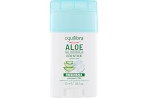 Equilibra Corpo, Aloe Ialuronica Deo Stick, Deodorante Adatto per Pelli Sensibili con Complesso Anti-odore, a Base di Aloe e Acido Ialuronico, 50 ml