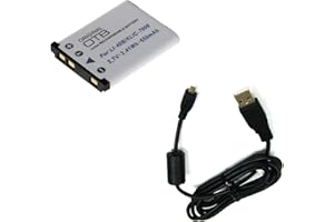 bg-akku24 Akku und Ladekabel, Datenkabel, USB-Kabel für Rollei Powerflex 440, Powerflex 450, Powerflex 455, Powerflex 460, Powerflex 470, Powerflex 500, Powerflex 550, Powerflex 600