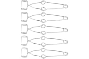 LIEBEWH 5Pcs Spring Test Tube Clamp Test Tube Tongs Steel Clip Clamp Holder Testing Tube Holder Laboratory Experiment Tool Length 14.5cm/5.7in