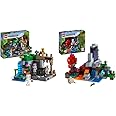 LEGO 21189 Minecraft Das Skelettverlies, Set mit Höhlen, Skelettfiguren & 21172 Minecraft Das zerstörte Portal Minecraft Spie