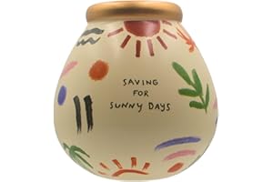 HOX Pot Of Dreams Ceramic Money Pot Smash Money Box Savings Jar - Saving for Sunny Days