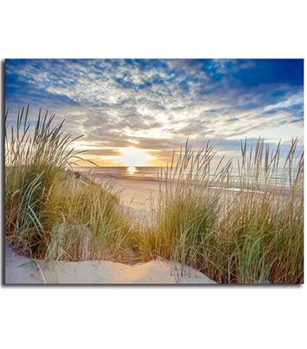Instarry 5D Diamant Painting - Großes Strandbild Mit Sonnenuntergang 120x40 Cm