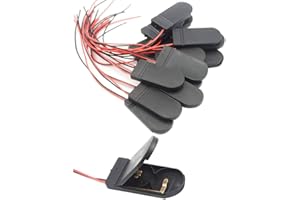 GTIWUNG 20 Pezzi CR2032 Porta Batteria in Plastica, 2 x 3V Portabatterie A Bottone con Interruttore ON-off del Cavo (Nero)