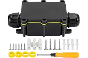 FAELNK Caja de Conexiones Impermeable IP68 Caja Estanca Exterior Electrica 2 Vías Cajas de Empalmes Cajas Estancas con Destornillador para 4-15mm Diámetro Cable