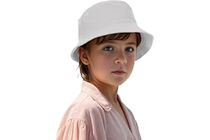 TOPTIE Cappello da pescatore classico per bambini, in cotone, estivo, per esterni, protezione dai raggi UV, per ragazzi e ragazze