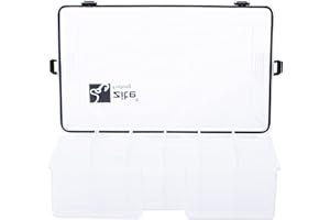 Zite Fishing Tackle-Box - Caja de cebo artificial resistente al agua para pesca (35 x 21 x 9 cm)