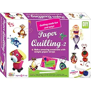 ekta paper quilling kit tool set for kids 8+ years/ art & craft gift item for children- Multi color