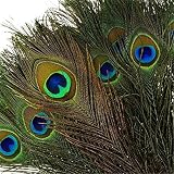 Duradero, fácil de usar homiki 50pcs Plumas de pavo real de ojos artificiales decoración para máscara sombrero accesorio Diy