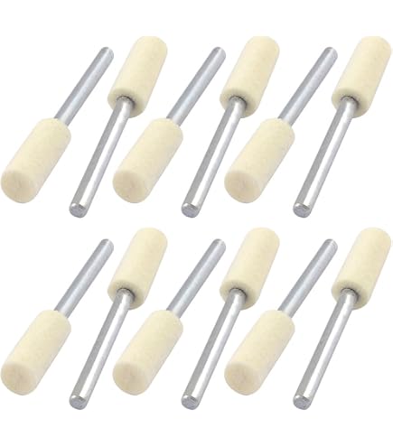 6x Polierspitzen Filz 10 x 20mm für Dremel, Proxxon Zubehör Filzhalter D51 6x Polierspitzen Filz 10 x 20mm für Dremel, Proxxon Zubehör Filzhalter D51