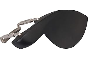 Yibuy Mentonnière en bois noir avec vis et support pour violon 1/2 1/4