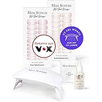Original Miss Sophie UV Starterset I Selbstklebende UV Nagelfolien I Nagelaufkleber in Rose Babyboomer & Nude Babyboomer I Ke
