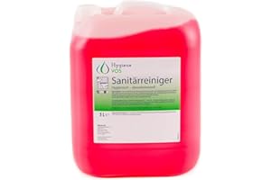 ‎HYGIENE VOS Hygiene Vos Sanitärreiniger 5 Liter. Entfernt Kalk von Armaturen, Fliesen, Duschabtrennungen sowie Urinstein und Wasserstein. Geeignet für Hochdruckreiniger