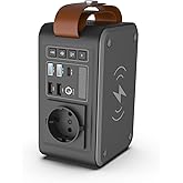 محطة طاقة محمولة ذكية من Xenon تدعم الشحن السريع اللاسلكي مع لوحة شمسية من النوع C ومخرج USB 3.0 LED L