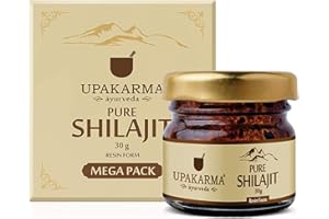 Upakarma Ayurveda Pure Soft Shilajit/Shilajeet Resin/Mumijo/High Potency with Measuring Spoon, Natural Source of Fulvic Acid & Trace Minerals (30 Grams/ 1.04 fl. Oz) Pack-1