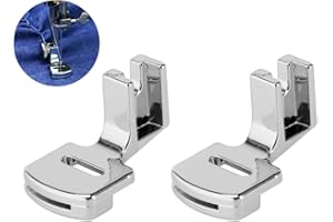 Okaywork 2pcs Prensatelas Maquina Coser fruncidor prensatelas fruncidor para Todo Tipo de máquinas de Coser de caña Baja Pie prensatelas Pie para Pliegues Pie para Pliegues Pie para Pliegues 702
