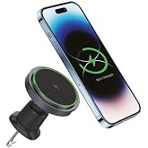 Coverzone Magnetic 15W Kablosuz Ara&ccedil; İ&ccedil;i Cep Telefonu Şarj 2in1 Telefon Tutucu ve Şarj Ara&ccedil; Universal Model Uyumlu Havalandır