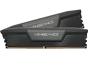 Corsair Vengeance DDR5 32GB (2x16GB) 6400MHz C32 Optimizada para Intel Memoria (Regulación de Tensión, Perfiles XMP 3.0 Personalizados, Disipador de Calor de Aluminio Macizo) Negro