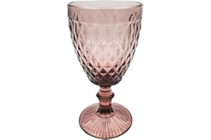 FRANCACOR JUEGO 6 COPA CRISTAL COLORES 300 ml -19 x 7 cms CMS (PÚRPURA)