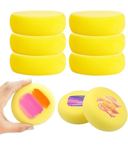 VOSSOT Lot de 25 Éponge pour Peindre Synthétique Rondes, Éponges D'Artisanat Poterie Peinture Réutilisable, DIY, École et Loisirs Créatifs, Paint Sponges Polyvalentes pour Dessin D'Aquarelle Céramique VOSSOT Lot de 25 Éponge pour Peindre Synthétique Rondes, Éponges D'Artisanat Poterie Peinture Réutilisable, DIY, École et Loisirs Créatifs, Paint Sponges Polyvalentes pour Dessin D'Aquarelle Céramique