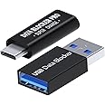 MMOBIEL USB Data Blocker & USB-C Data Blocker [2 Pack] Protect Against Juice Jacking – Charge Only Adapter, Safe Charging – USB-A/USB-C Defender - Refuse Hacking - Data Blocking Adapter – Black