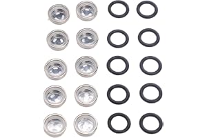 BONKZEBU 10 St Bromshuvudcylinder Siktglas med O-ring, Motorcykel Bromshuvudcylinder Fönster för Motorcykel ATV, Motorcykel B