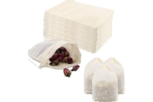 PVEATH Borsa in cotone 60 pezzi piccola con coulisse Borsa in cotone 8x10 piccola con coulisse, borsa in tessuto piccola borsa per disegnare per matrimonio / festa / festival / deposito / decorazione /DIY