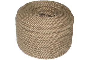 VIAFOREST Corde de Jute Naturelle, 8 mm d’épaisseur et 50 m de Long, pour Le Jardin, Les travaux manuels, Les Emballage et la décoration