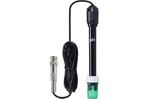 DANOPLUS Replaceable pH Electrode Probe with BNC Connector Long 300cm Cable with Calibration Powder for pH Meters, Controllers, Water Testing, Labs, Pools & Spas