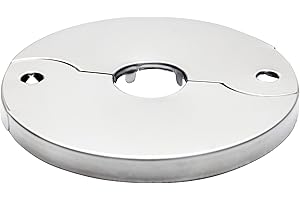 PLUMBING4HOME 21mm (1/2") Split Two-Piece Collar Chrome Plated Steel Valve Hole Cover Tap Rose