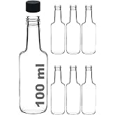 Afracam 100 ml Şeffaf Standart Sosluk 100 cc Sızdırmaz Kapaklı Cam Şişe (6)