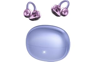 CATGIFF Open Ear Kopfhörer Bluetooth 5.4 mit 4,8g Lightweight, 12mm Treiber mit Spatial Sound, Clip-On Kopfhörer Sport, Dynamischer EQ, 3D-Klang, Komfort-Ohrhörer für Sport/Fitness/Laufen -Lila