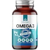 Naturagen 1200 mg Omega 3 Balık Yağı | 60 Softgel Yumuşak Kaps&uuml;l Fish Oil | IFOS Sertifikalı (384mg EPA + 240mg DHA) (1 Aylık