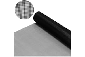 CECOMBINE Insect Mesh, 120cm x 250cm Window Fly Screen Mesh Thickened, Encrypted Highly Transparent and Invisible Nylon Fine Mesh Fly Screen Replacement Cuttable for Covering Windows and Doors