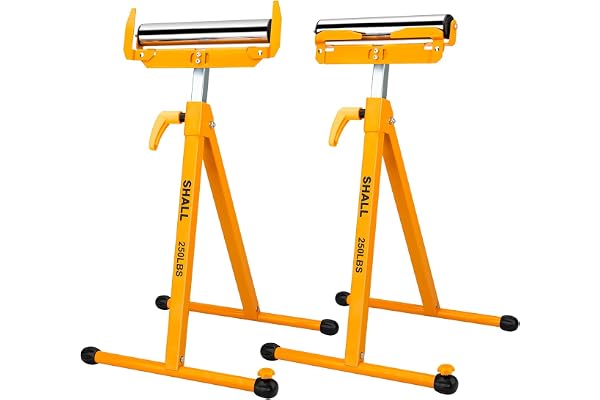 Shall 2-pack fällbart rullstativ – kraftig 113 kg lastkapacitet – 70–100 cm justerbar höjd – för bordssåg utmatning träbearbetning