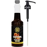 By T&uuml;fek&ccedil;i Karamel Aromalı Kahve, Pasta Ve Kokteyl Şurup 750ml Ve Şurup Pompası Avantajlı Set