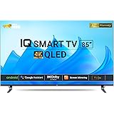 IQ 215 cm (85 inches) 4K Ultra HD QLED Frameless Android Smart TV with Dolby Atmos IQFL85ST (Black)