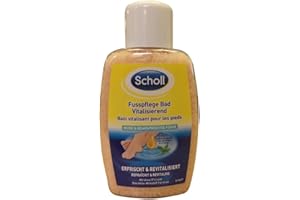 DR. SCHOLL'S Scholl Baño de pies revitalizante – Cuidado de los pies Baño con cristales de sal naturales y urea – Aditivo de baño para baños de pies – con desodorante activo – para todos los tipos de piel – 275 g