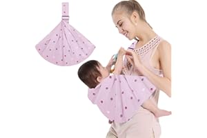 ZOPJUMA Tragetuch Baby Babytrage Neugeborene Ab Geburt Verstellbare Babytrage Auf Einer Schulter Ergonomische Praktische Babytrage Tragbar Baby Tragegurt Für Babys Von 0 Bis 6 Monaten(Rosa)