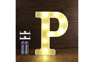 SMOTOT LED Buchstaben Lichter Alphabet Lampe Buchstabe Beleuchtung Lampe Beleuchtete Nachtlichter Dekoration für Geburtstag Weihnachten Hochzeit Party Valentinstag mit 2AA Batterie Spurlose Haken