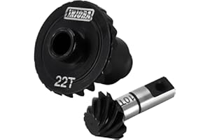 INJORA 22T/10T Underdrive Acero Aleado Helicoidal Engranaje para TRX4M 1/18 RC Crawler Coche Upgrade, 1pcs